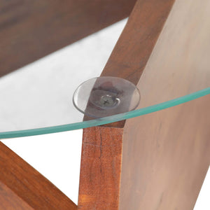 Couchtisch Akazie Massivholz 60 cm