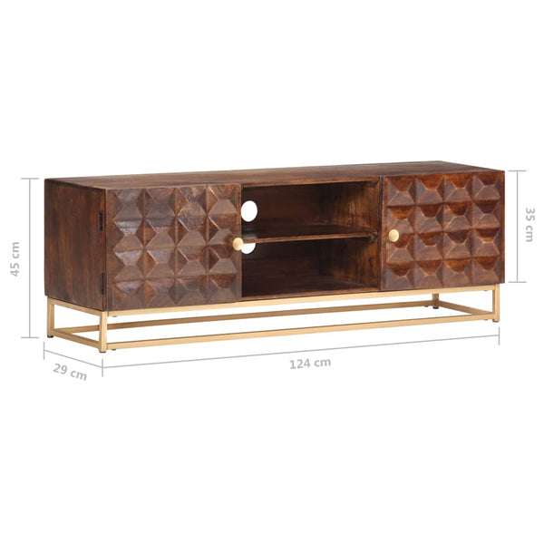 TV Schrank Massivholz Mango 124cm
