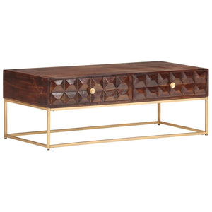 Massivholz Couchtisch Mango 112x50 cm