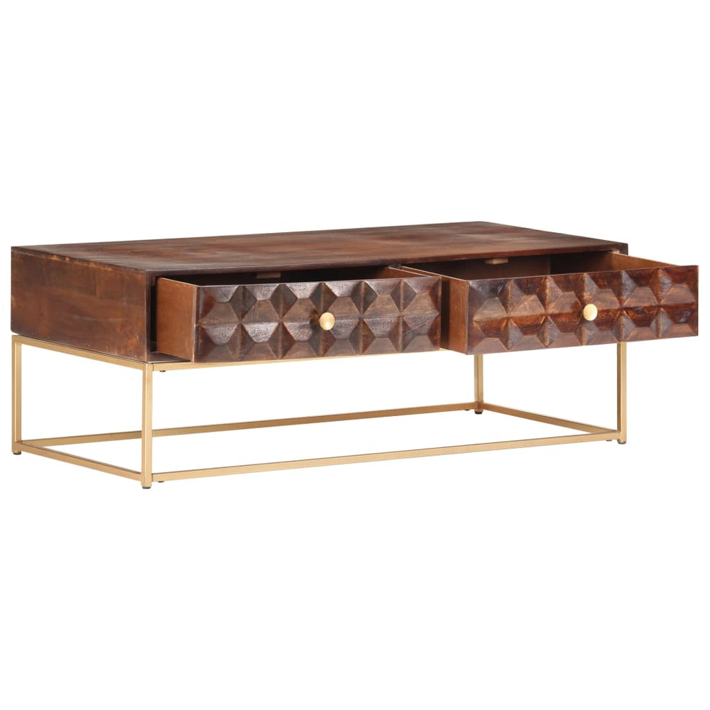 Massivholz Couchtisch Mango 112x50 cm