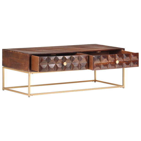 Massivholz Couchtisch Mango 112x50 cm