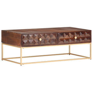 Massivholz Couchtisch Mango 112x50 cm
