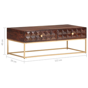 Massivholz Couchtisch Mango 112x50 cm