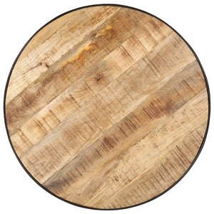 Schwarzer Couchtisch Mango Massivholz 68x68 cm