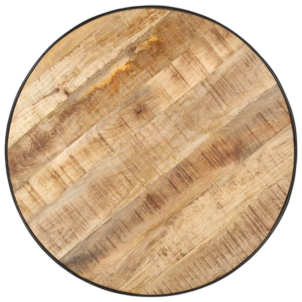 Schwarzer Couchtisch Mango Massivholz 68x68 cm