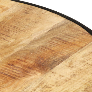 Schwarzer Couchtisch Mango Massivholz 68x68 cm
