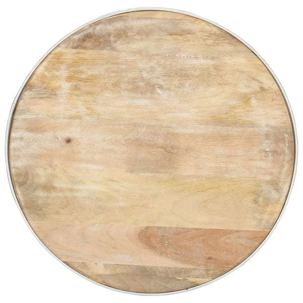 Weißer Couchtisch 68x68 cm Mango Massivholz