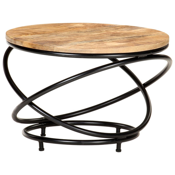 Schwarzer Couchtisch Mango Massivholz 60x60 cm