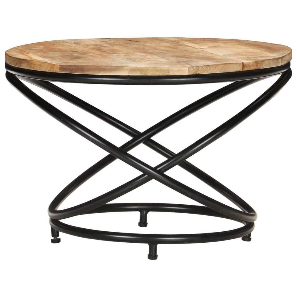 Schwarzer Couchtisch Mango Massivholz 60x60 cm