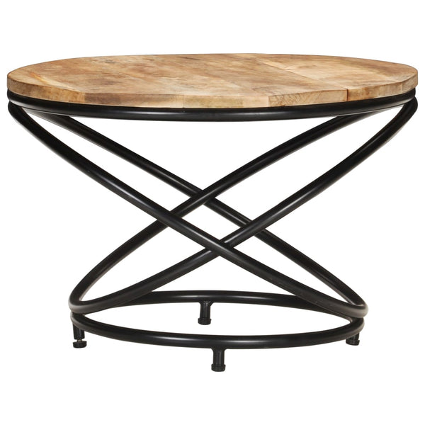 Schwarzer Couchtisch Mango Massivholz 60x60 cm