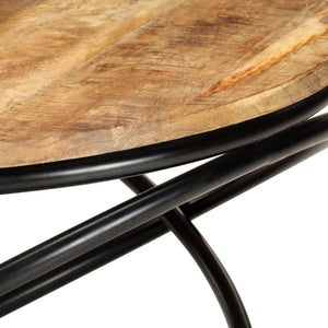 Schwarzer Couchtisch Mango Massivholz 60x60 cm