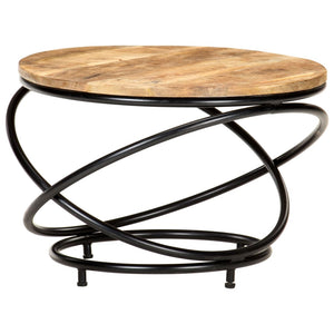 Schwarzer Couchtisch Mango Massivholz 60x60 cm