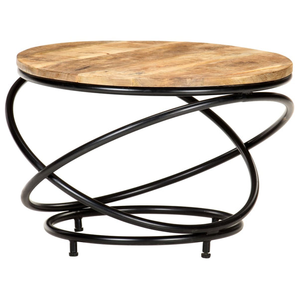 Schwarzer Couchtisch Mango Massivholz 60x60 cm