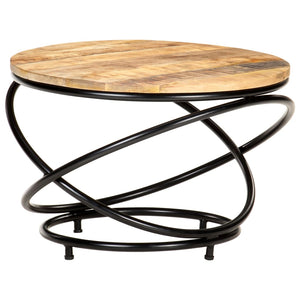 Schwarzer Couchtisch Mango Massivholz 60x60 cm