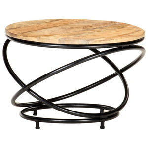 Schwarzer Couchtisch Mango Massivholz 60x60 cm