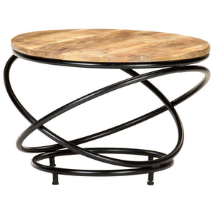 Schwarzer Couchtisch Mango Massivholz 60x60 cm