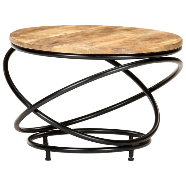 Schwarzer Couchtisch Mango Massivholz 60x60 cm