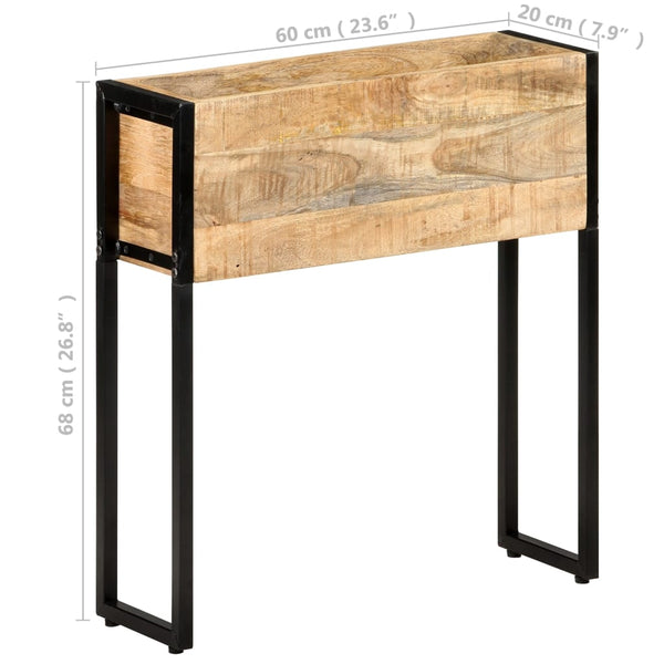 Pflanzkübel aus Mangoholz, 60 cm