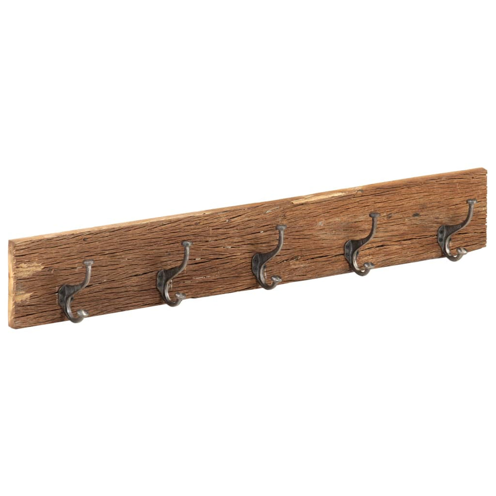 Hakenleiste Recyceltes Holz 5 Haken 100cm