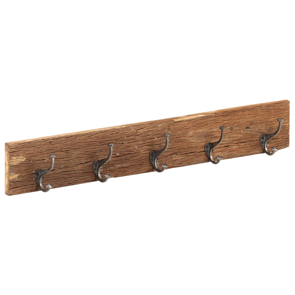 Hakenleiste Recyceltes Holz 5 Haken 100cm