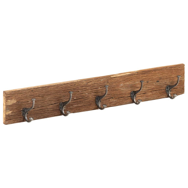 Hakenleiste Recyceltes Holz 5 Haken 100cm