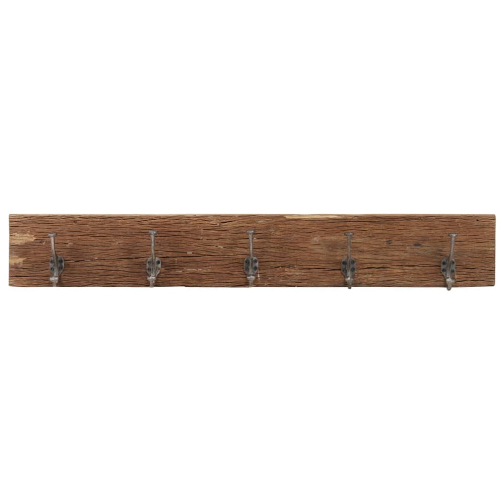 Hakenleiste Recyceltes Holz 5 Haken 100cm