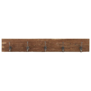 Hakenleiste Recyceltes Holz 5 Haken 100cm