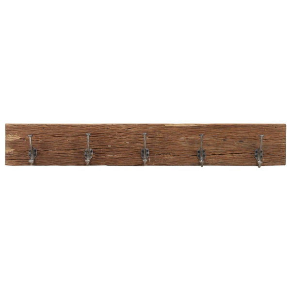 Hakenleiste Recyceltes Holz 5 Haken 100cm