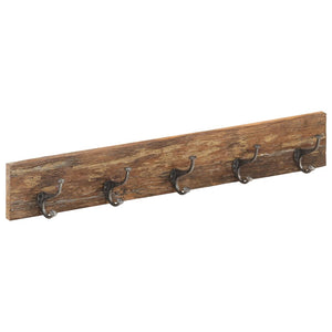 Hakenleiste Recyceltes Holz 5 Haken 100cm