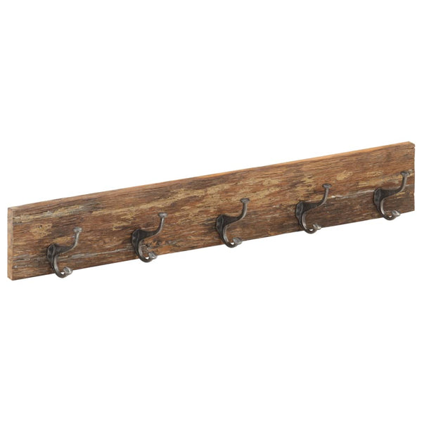 Hakenleiste Recyceltes Holz 5 Haken 100cm