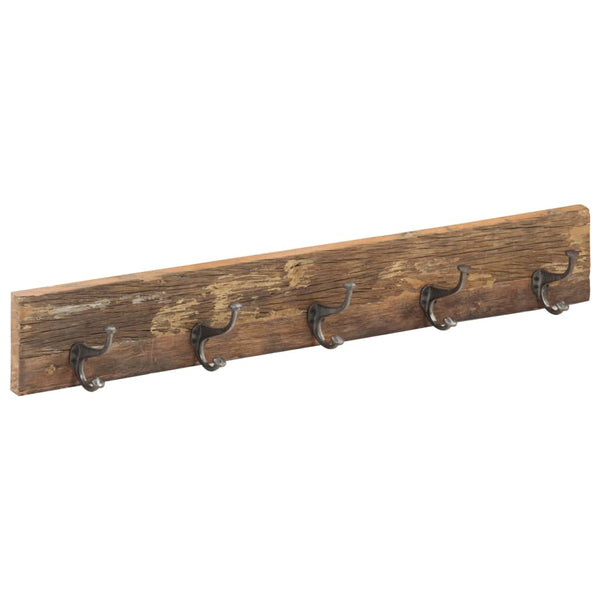 Hakenleiste Recyceltes Holz 5 Haken 100cm