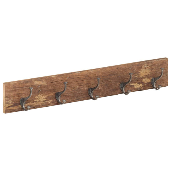 Hakenleiste Recyceltes Holz 5 Haken 100cm
