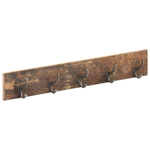 Hakenleiste Recyceltes Holz 5 Haken 100cm