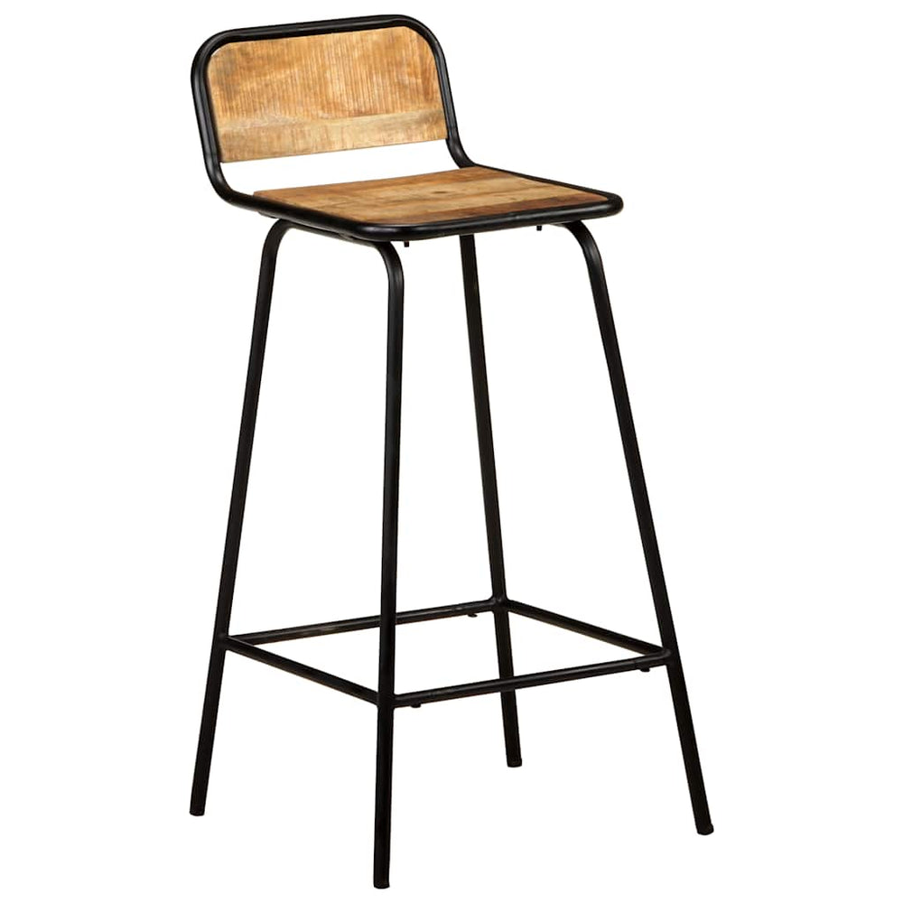 vidaXL Bar Stools 2 pcs Solid Mango Wood