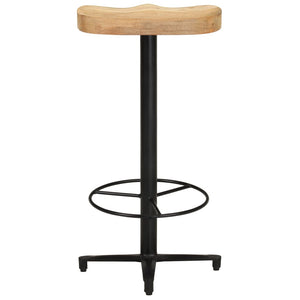 Barhocker 2er Set Mango Massivholz 76cm