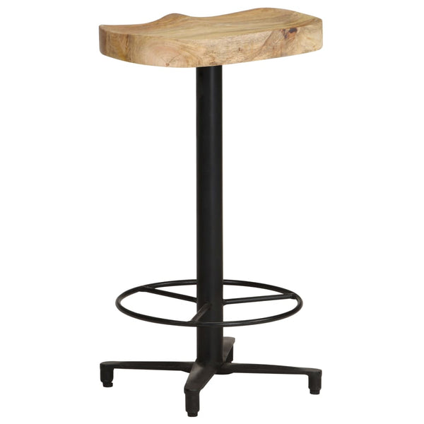 vidaXL Tabourets de bar 2 pcs 66 cm Bois de manguier massif