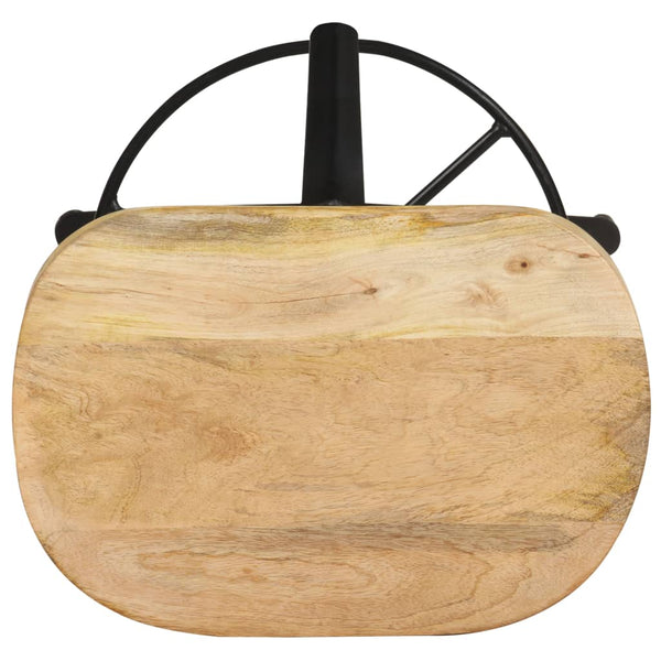 vidaXL Tabourets de bar 2 pcs 66 cm Bois de manguier massif