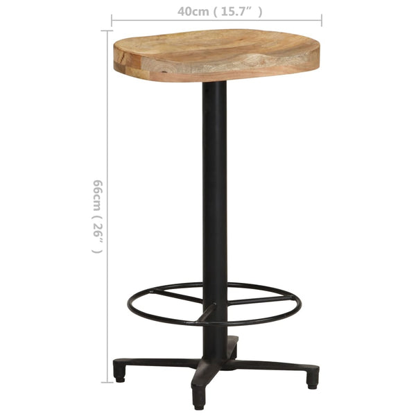 vidaXL Tabourets de bar 2 pcs 66 cm Bois de manguier massif