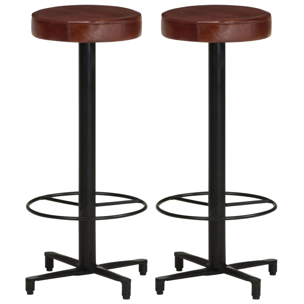 Echtleder Barhocker 76 cm, 2er-Set