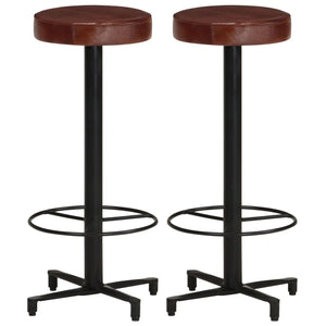 Echtleder Barhocker 76 cm, 2er-Set