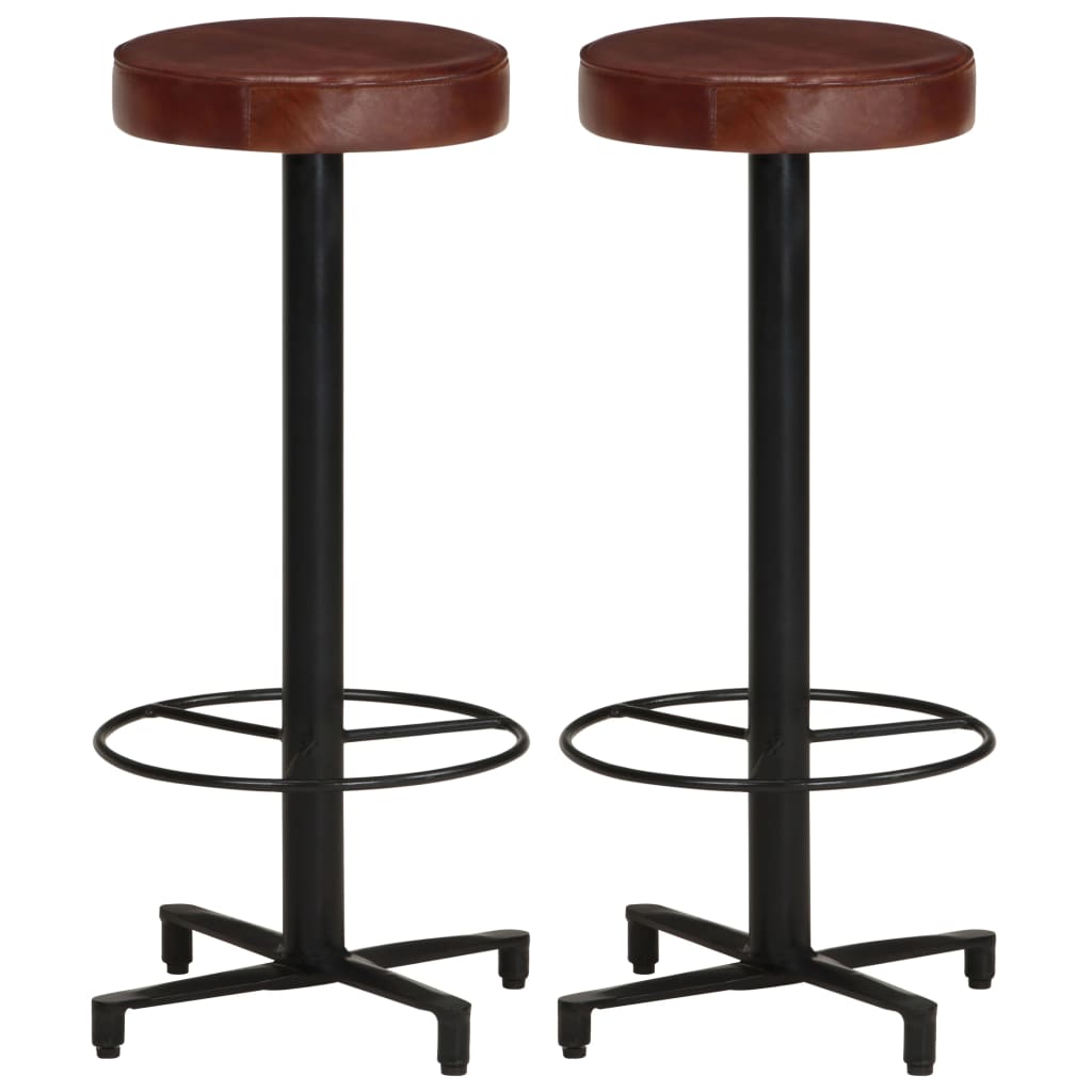 Echtleder Barhocker 76 cm, 2er-Set