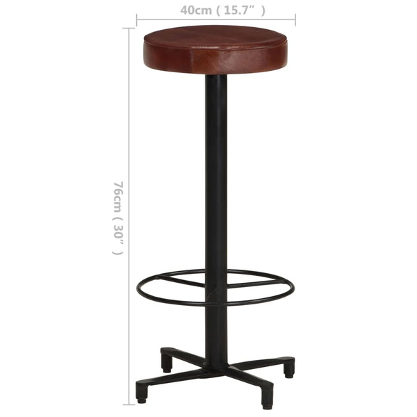 Echtleder Barhocker 76 cm, 2er-Set