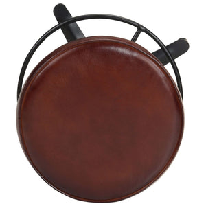 Echtleder Barhocker 2er Set, 66 cm