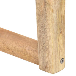 Echtleder Bank Braun 110 cm Mango Massivholz