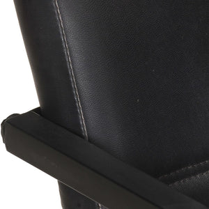 Freischwinger 2er Set Schwarz Echtleder
