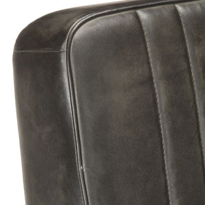 Freischwinger Sessel Grau Echtleder