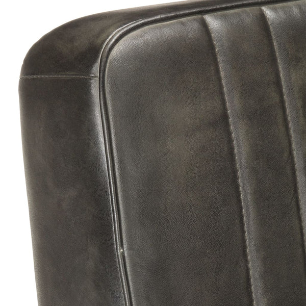 Freischwinger Sessel Grau Echtleder