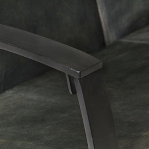 Graues 2-Sitzer Ledersofa