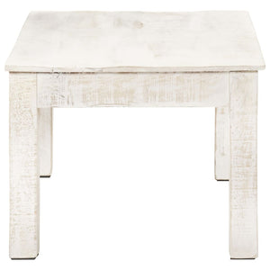 Weißer Couchtisch Mango Massivholz 110x60 cm