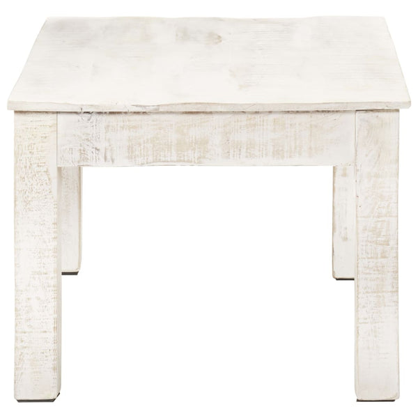 Weißer Couchtisch Mango Massivholz 110x60 cm
